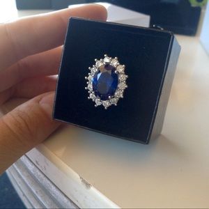 Blue topaz ring